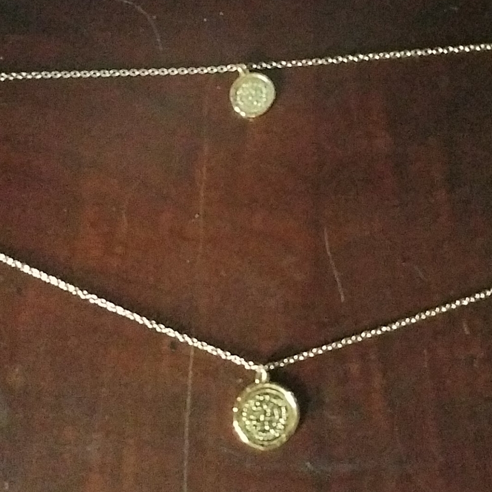 2 Layered gold necklace